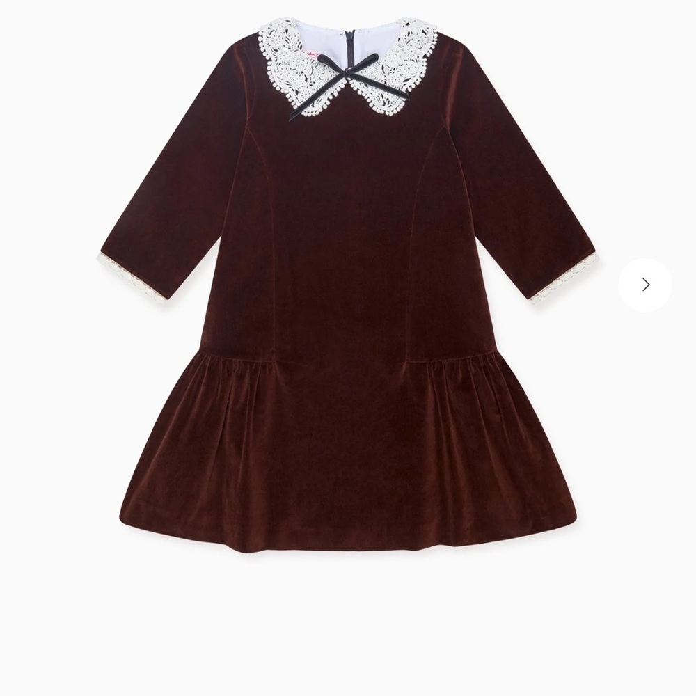 Chocolate Velvet Girl Drop Waist Dress size 7